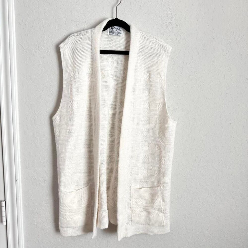 Unbranded Women's Cream and White Cardigan